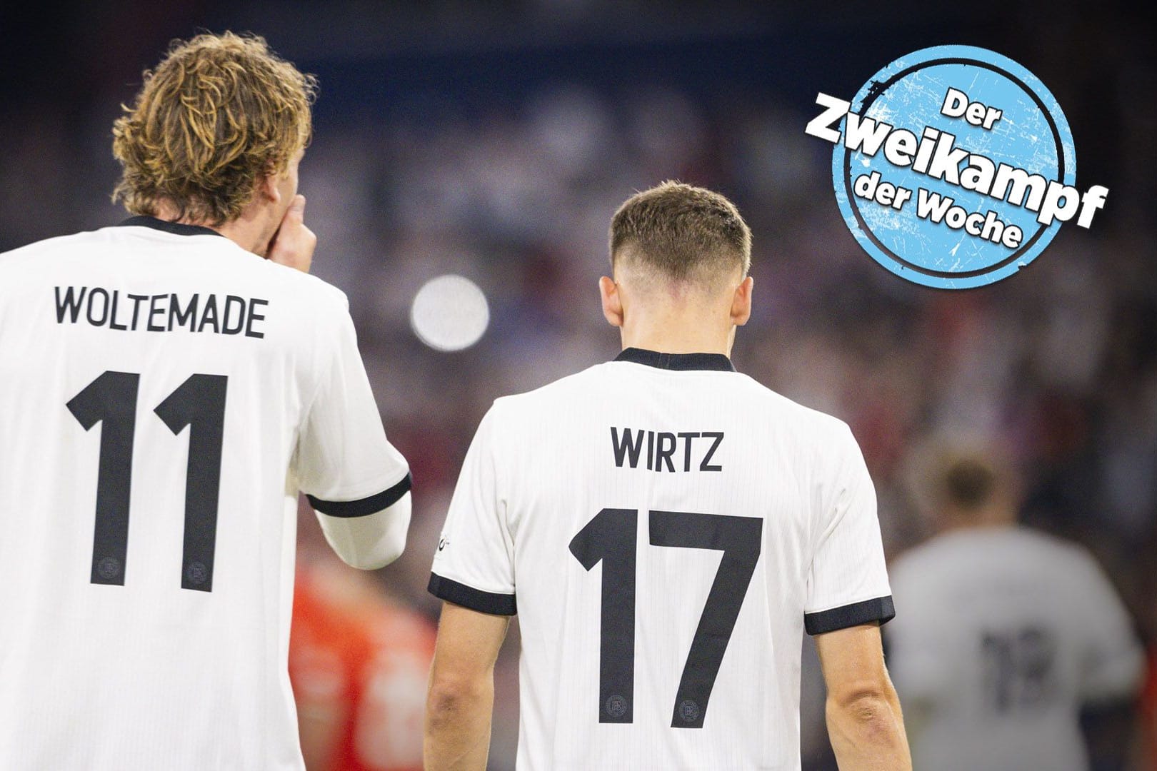 Nick Woltemade (l.) und Florian Wirtz gemeinsam bei der Nationalmannschaft: Die beiden sind die derzeit begehrtesten deutschen Spieler auf dem Transfermarkt.